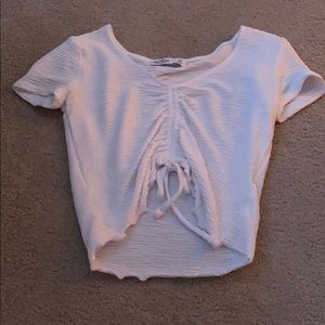 White crop top